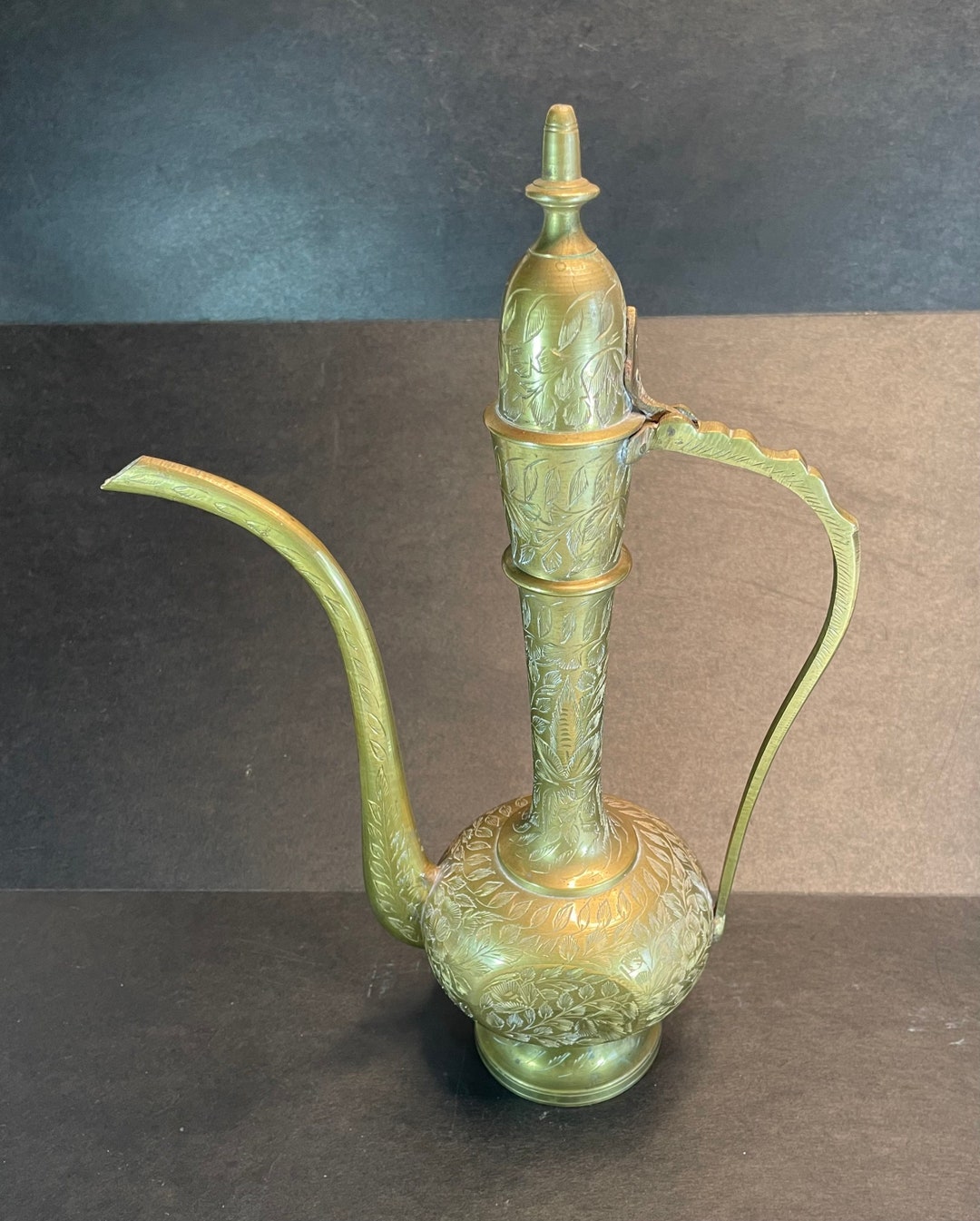 1960s Surah Dallah Teapot 13 India Brass With Hinged Lid. Etsy