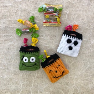 Crochet Halloween Treat Bags: Monster Candy Keepers