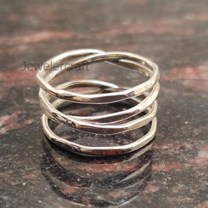 Wrapped ring , sterling silver or Silver Ring, Spiral Ring, Double Coil Spiral Ring, Rings, Gift for Her, Stacking Ring