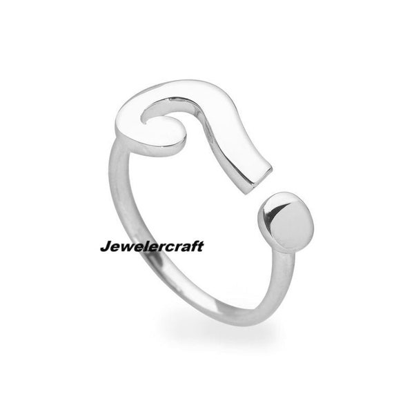 Question mark ring, silver Ring, Dainty  Ring, Silver Ring, Tiny Ring, Trendy Ring, Statement Ring, wire work