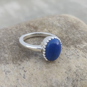 925 Solid Sterling Silver, Natural Lapis Lazuli Ring, Ring Jewelry Handmade, Promise Ring, Lapis Silver Ring, Channel setting, gemstone Ring