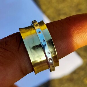 Spinner Ring, 925 Sterling Silber Ring, Meditation Ring, Frauen Ring, Daumen Ring, Zierliche Ring, Fidget Ring, Sorgen Ring, Handgemachter Ring, Hippie Ring
