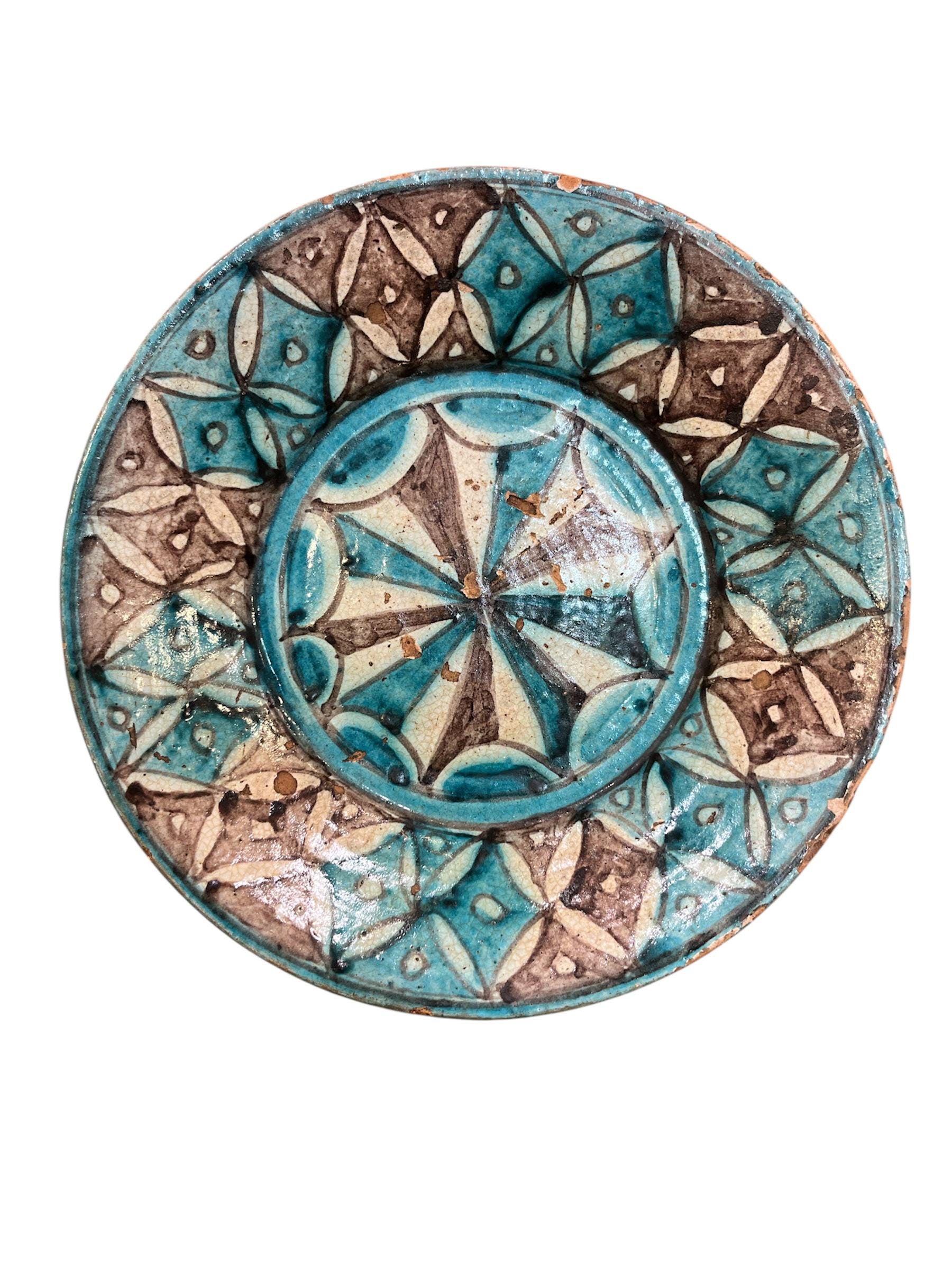 ウズベキスタン陶器　ギジュドゥヴァンセラミックス製プレート 購入 ウズベキスタン陶器 ギジュドゥヴァンセラミックス製40cmプレート