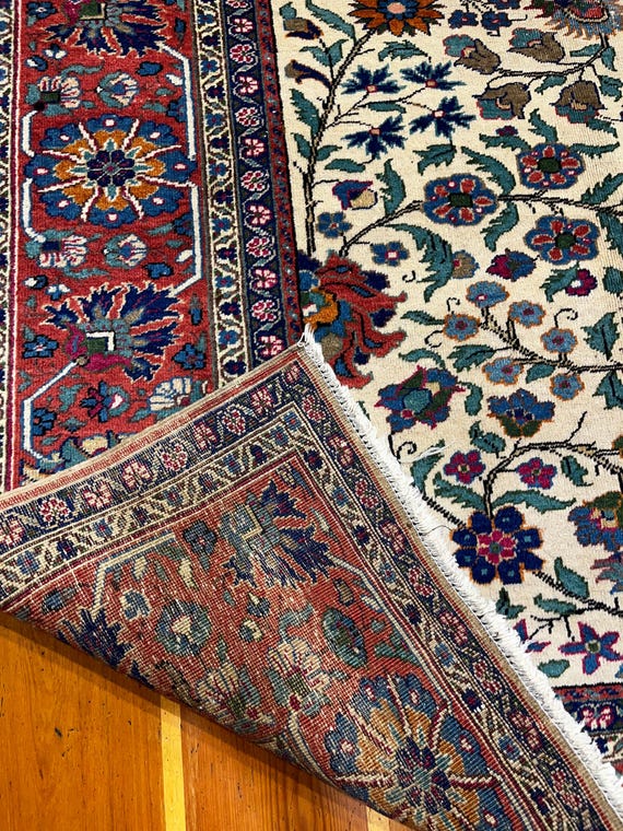 手織りトルコ産カイセリ絨毯 – 鮮やかな花柄 365×250 cm (12×8.2 ft