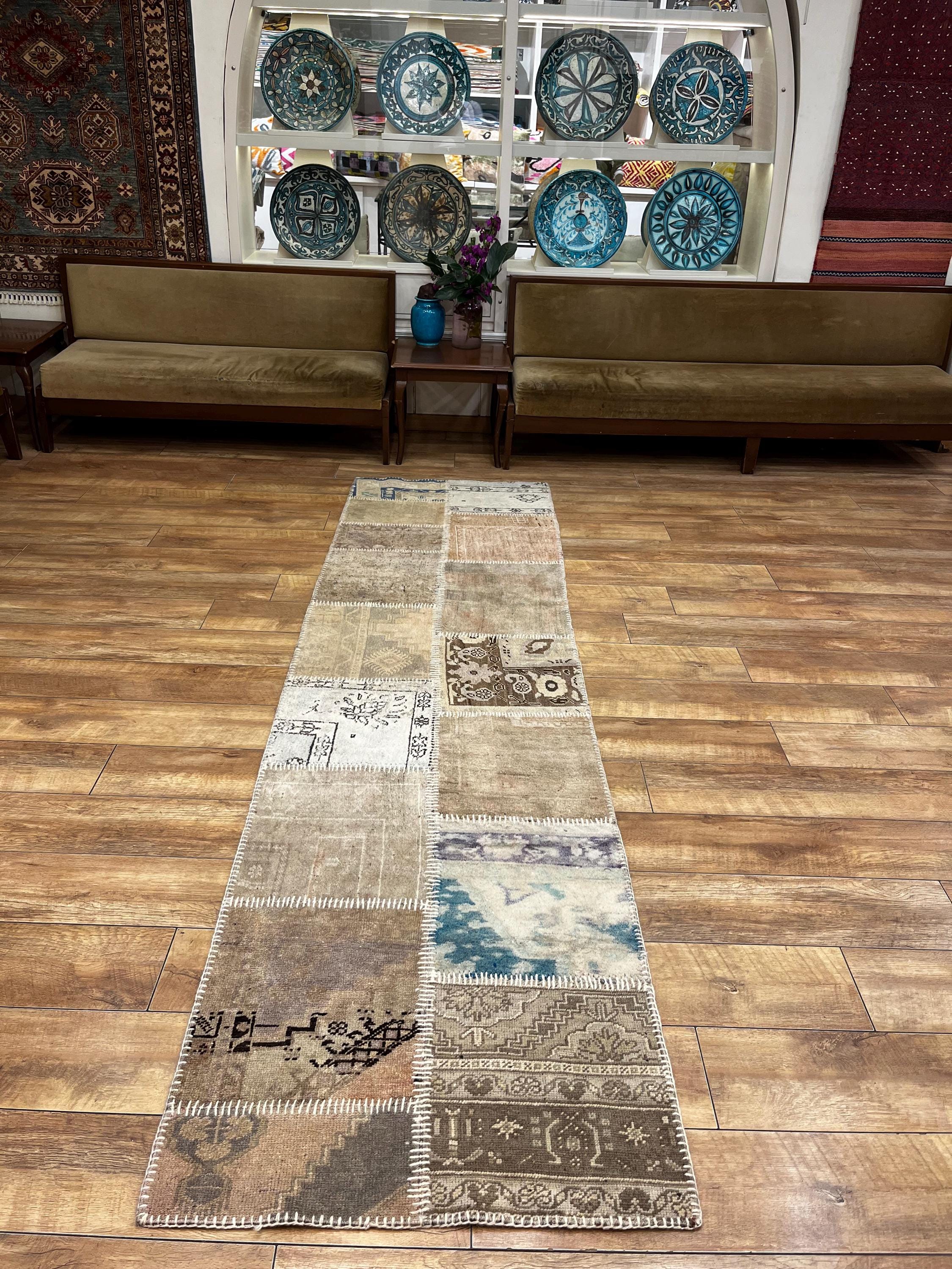 Vintage Patchwork Runner Rug – 300x80 Cm (9.8 Ft X 2.6 Ft