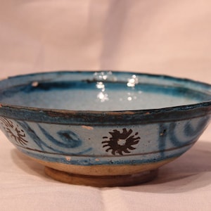 Gift decorative bowl,Antique Soup Ceramic Bowl, Antique Ceramic Clay Bowl,Unique hand-painted bowl,Free Shipping
