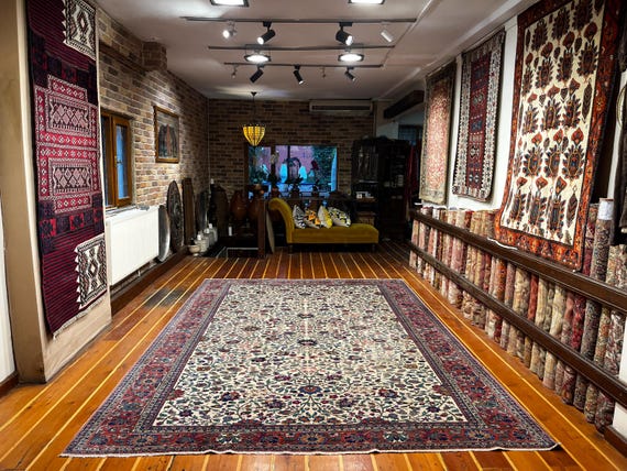 手織りトルコ産カイセリ絨毯 – 鮮やかな花柄 365×250 cm (12×8.2 ft