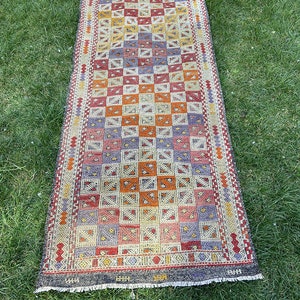 Tapis de couloir Cicim anatolien, tapis de couloir 233x094cm, tapis de coureur Bohamien, tapis de coureur turc, tapis de coureur de cuisine, livraison gratuite