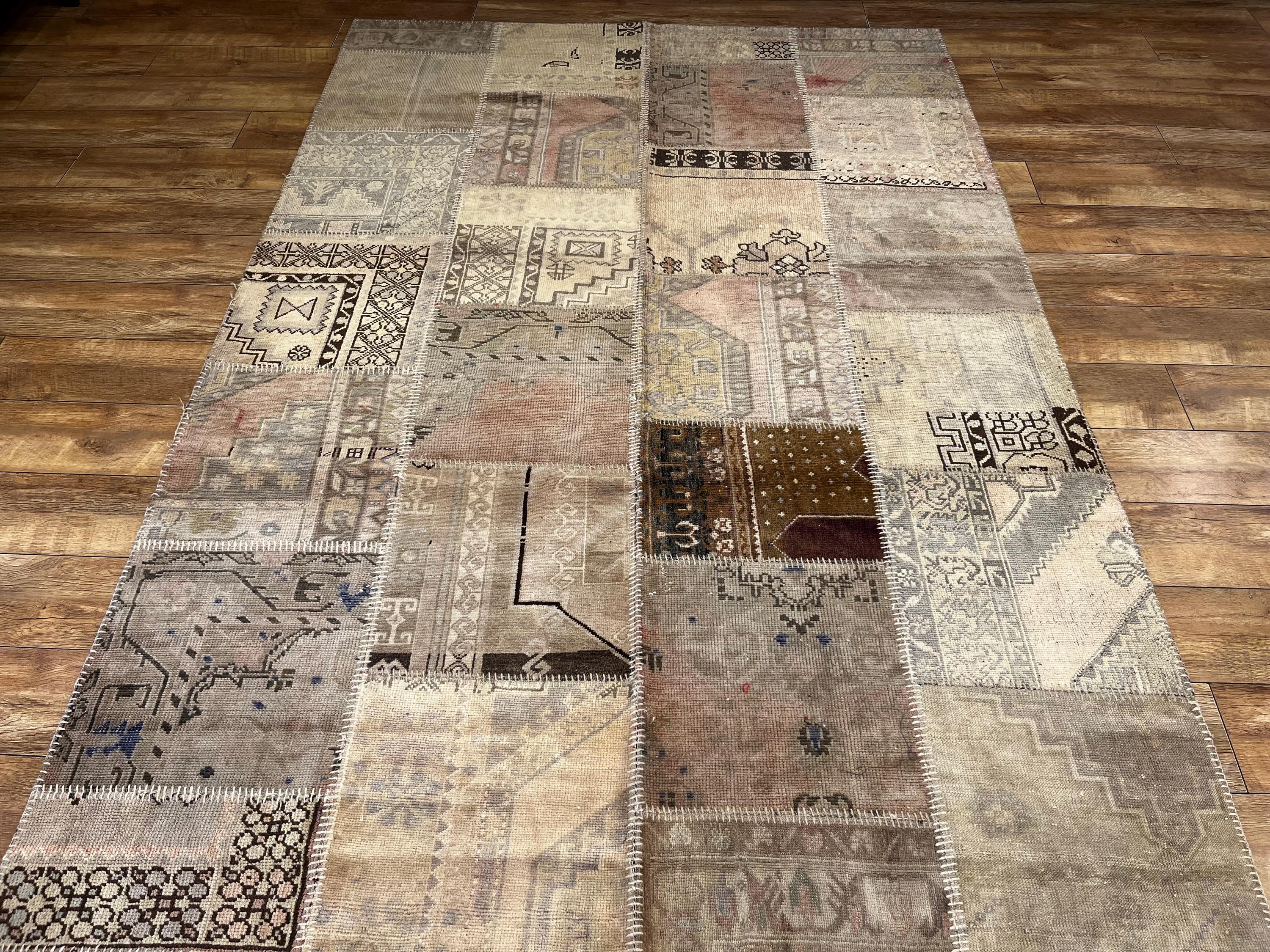 ヴィンテージパッチワークカーペット – 275 x 185 cm (9フィート x 6.1