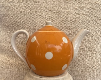 Polka Dot teapot,vintage teapot,asia teapot,uzbek teapot,decorative teapot,10cm teapot,ceramic natural paints teapot