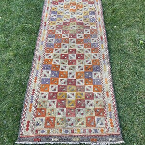 vintage Cicim Runner Rug, 240x094cm Hallway Runner Rug, Bohamien Runner Rug, Turc Runner Rug, Kitchen Runner Rug, Livraison gratuite