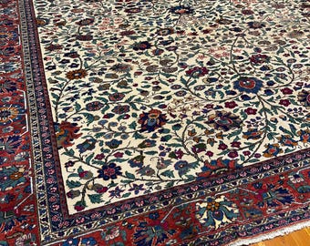 手織りトルコ産カイセリ絨毯 – 鮮やかな花柄 365×250 cm (12×8.2 ft