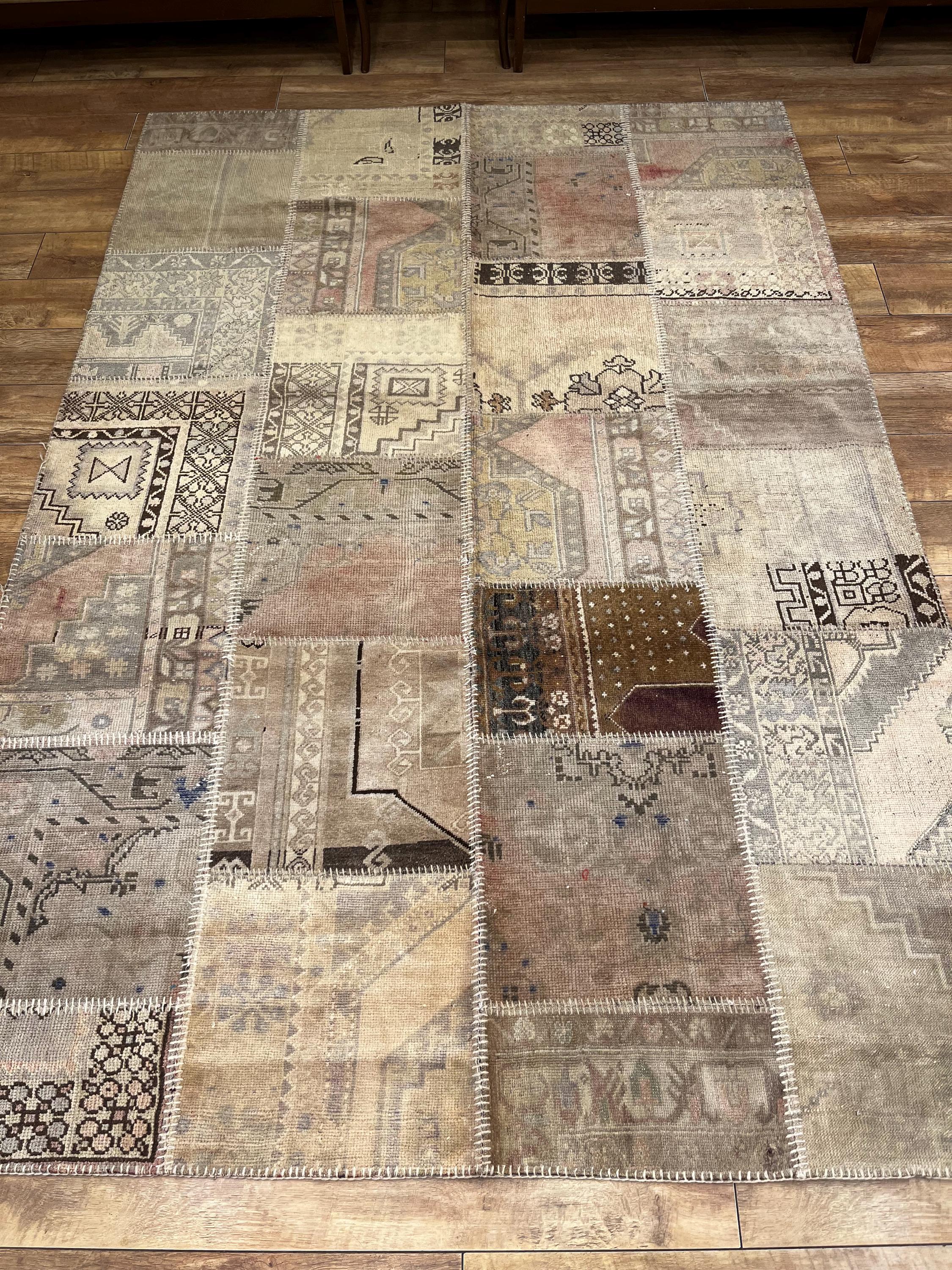 ヴィンテージパッチワークカーペット – 275 x 185 cm (9フィート x 6.1