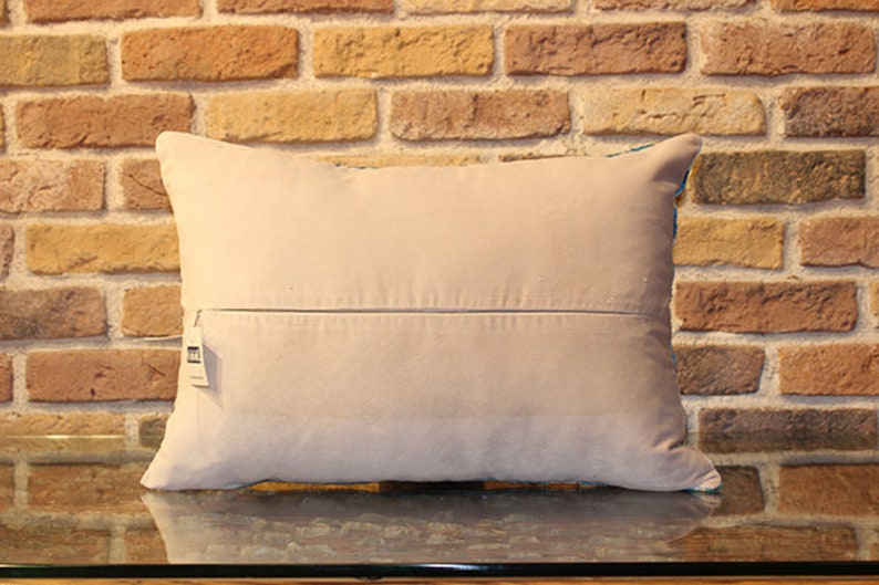 Ikat Velvet Pillow Boho Pillow Silk Ikat Pillowcase Throw Pillows Lumbar Pillows Ikat Cushion Geometric Pillowcase
