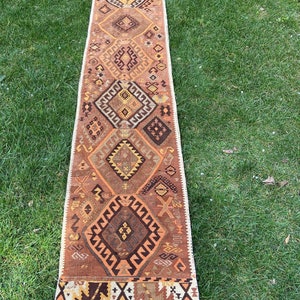 361x058cm Anatolischer alter Teppichläufer, Kars Kelim, Bohamien Teppichläufer,Küchenläufer,Kostenloser Versand