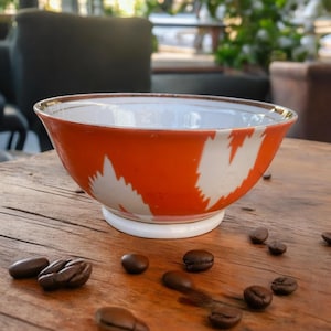 16 cm Vintage Ikat Bowl,vintage uzbek bowl,natural painted bowl,porcelain bowl,handmade bowl,uzbek porcelain bowl, decorative