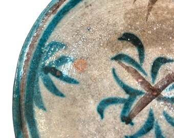 アンティーク ウズベキスタン陶器皿 – 100年以上前の中央アジアの陶器