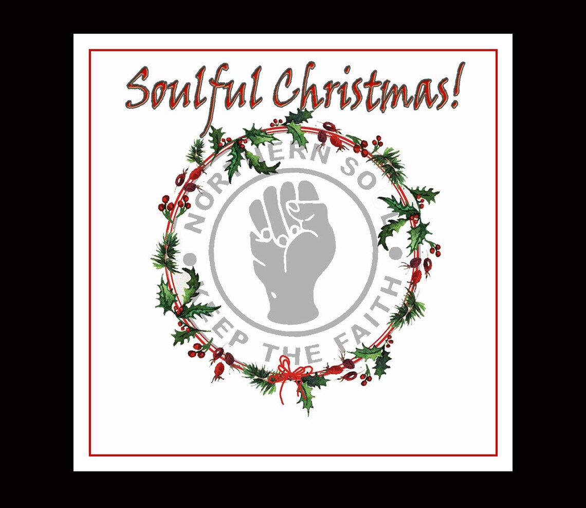 Northern Soul Memorabilia Soulful Christmas Wreath Greeting Etsy UK