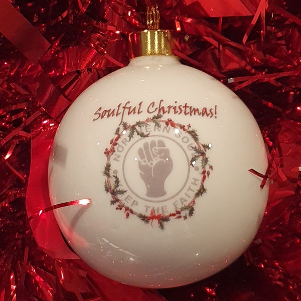 Northern Soul Memorabilia Xmas Christmas Soulful Christmas Keep The Faith Bauble