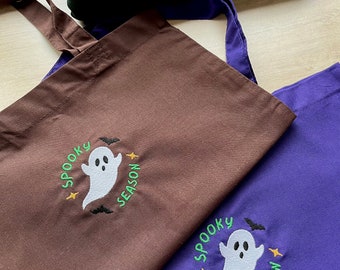 Spooky Season Pumpkin Halloween Tote Bag