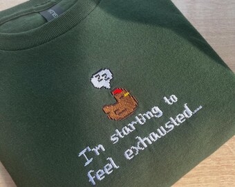 I’m Starting To Feel Exhausted Sleepy Chicken T-Shirt | Cozy Stardew Valley Gaming Gift