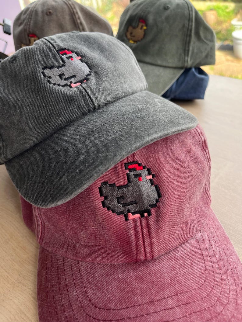 Pixel Chicken Cap | Stardew Valley | Cozy Gaming Gift - Etsy