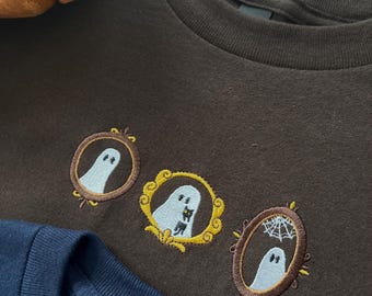 Ghostly Portraits | Glow in the Dark Ghost Halloween T-Shirt