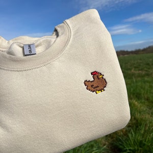 Sweat-shirt Pixel Poulet Cadeau Stardew Valley Sand