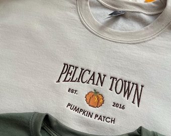 Pelican Town Pumpkin Patch | Embroidered Sweatshirt | Stardew Valley Gift