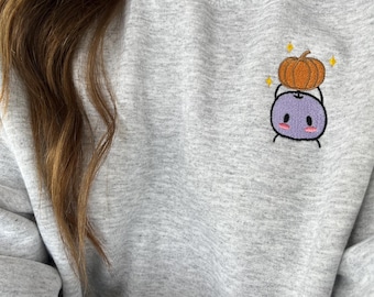 Pumpkin Junimo | Embroidered Sweatshirt | Stardew Valley Gift