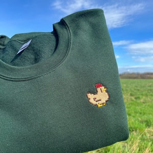 Pixel Chicken Sweatshirt | Stardew Valley Gift