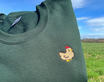 Bluza z nadrukiem Pixel Chicken | Prezent ze Stardew Valley