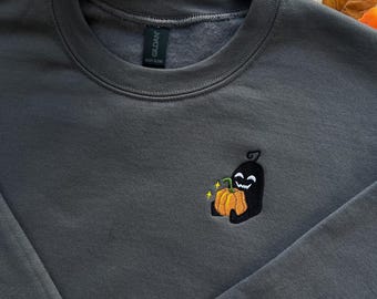 Pumpkin Krobus | Embroidered Sweatshirt | Stardew Valley Gift