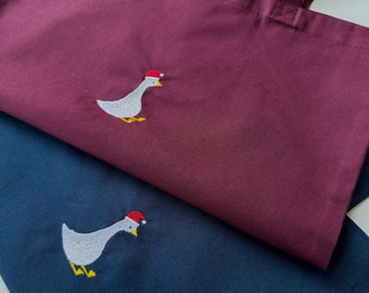 Festive Goose Tote Bag