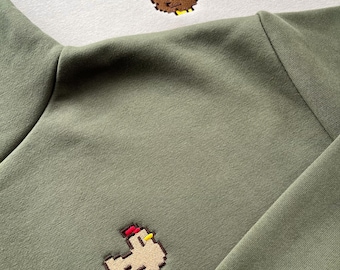 Bluza z kapturem Pixel Chicken | Prezent ze Stardew Valley