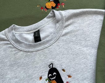 Sudadera bordada con Krobus de otoño / Regalo de Stardew Valley