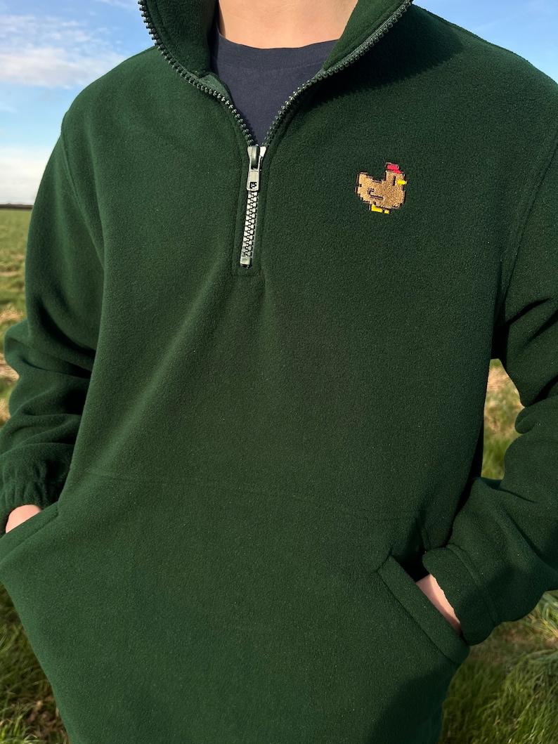 Pixel Chicken 1/4 Zip Fleece Jacket image 2