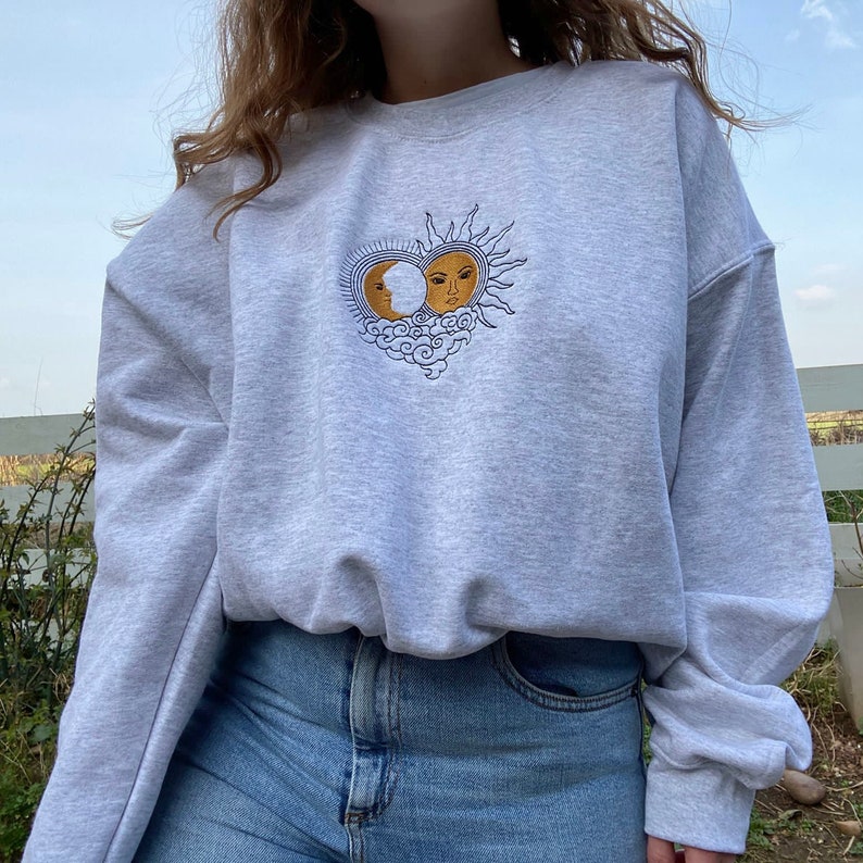Sun and Moon Sweatshirt Etsy