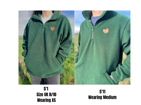 Pixel Chicken 1/4 Zip Fleece Jacket - Etsy