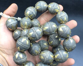 Vintage handmade Berber old silver beads  from Afghanistan