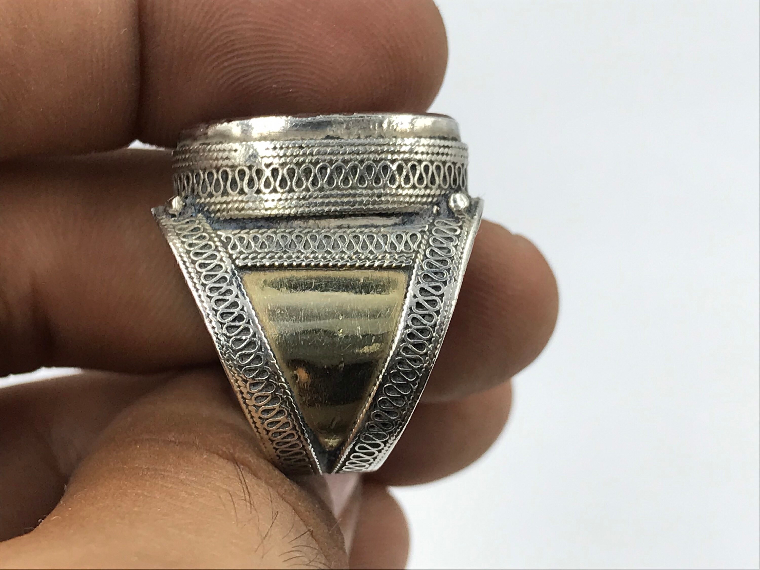 Vintage antique Handmade silver ring from Afghanistan. Etsy