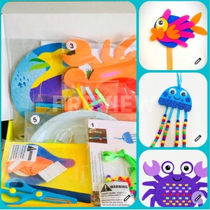 Kids Craft Box Sea The Fun,DIY,Craft Box,Craft Activity for kids 3-5 years old, My first craft box,ready to go,Fun craft Kit,Busymomcraft