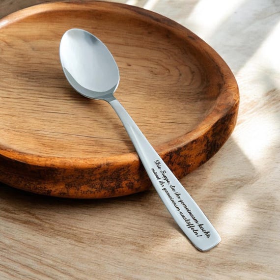Suppenlöffel | Die Suppe, die ihr gemeinsam kocht, müsst ihr gemeinsam auslöffeln! I Löffel für Hochzeitssuppe mit Gravur Geschenk Hochzeit