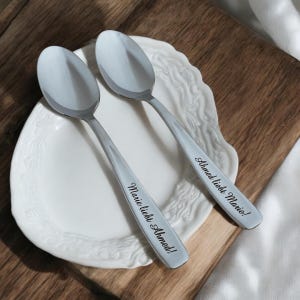 Personalized soup spoon | Spoon for wedding soup with engraving | Wedding gift | Laser engraving with name and desired engraving