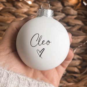 Christmas ball with name | Christmas tree decorations | Christmas present | personalized laser engraving 6 cm made of glass