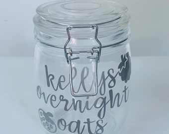 SW Items, Personalised Jar, Overnight Oats Jar, SW Items, Personalised SW Overnight Oats Jar