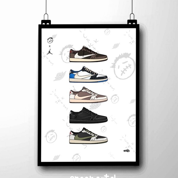 Travis Scott Jordan 1 - Etsy