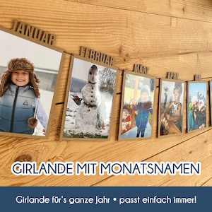 Monat Foto-Girlande Januar bis Dezember Bild 1