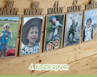 4. Kinderjahr Foto-Monatsgirlande