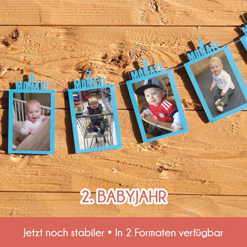 2. Babyjahr Foto-Monatsgirlande Bild 1